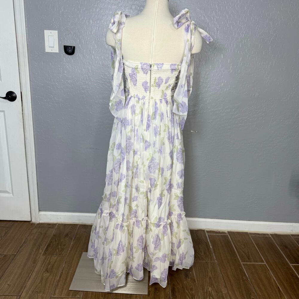 Petal And Pup Floret Midi Dress, Lavender, M - Picture 2 of 8